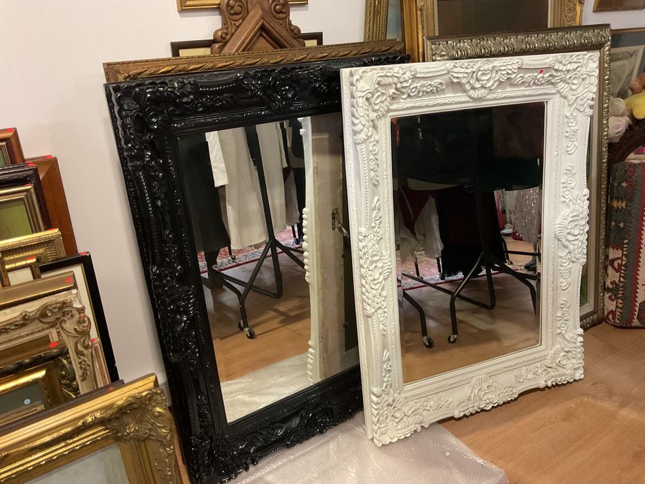 Espelhos Branco preto tamanho de 119x88 cm