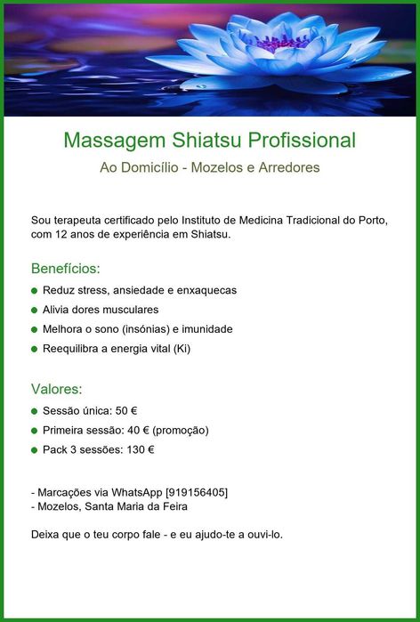 Massagens ao domicílio
