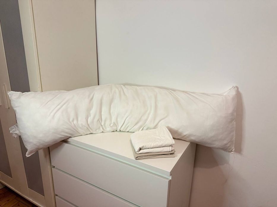 almofada comprida ikea nonnea 140 cm + 2 capas extra