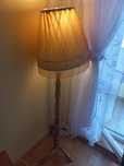 Lampa stojaca podlogowa z abazurem prl
