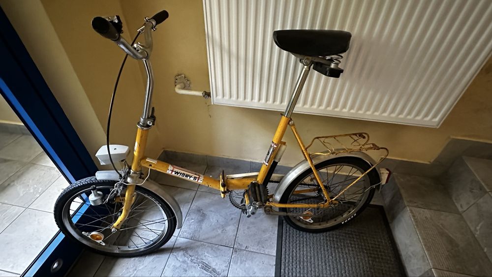 Rower Romet Wigry 5 z 1981 r. żółty kompletny