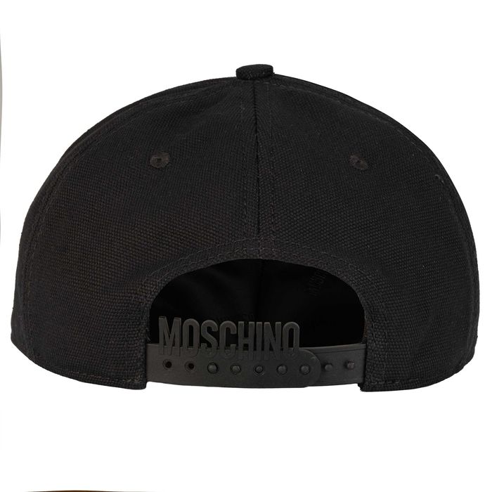 MOSCHINO MILANO luksusowa włoska czapka NERO/ORO