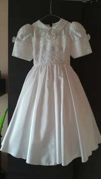 Biała sukienka komunijna, długa, piękna elegancka wyjątkowa