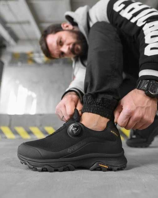 Чоловічі зимові кросівки на автозав'язці Gore-Tex  чорні