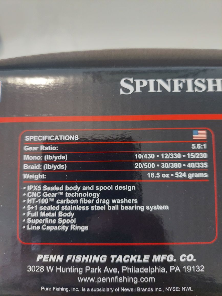 Penn spinfisher VI 5500 novo!