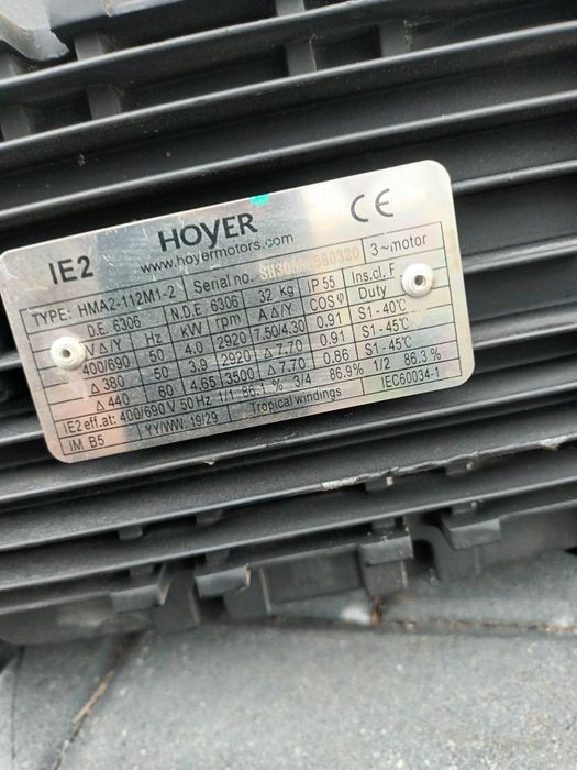 Silnik elektryczny 4kW.  2800obr.  400V.