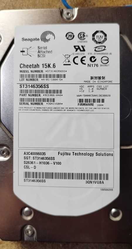 2x Disco Seagate SAS 146 GB + Placa Controladora
