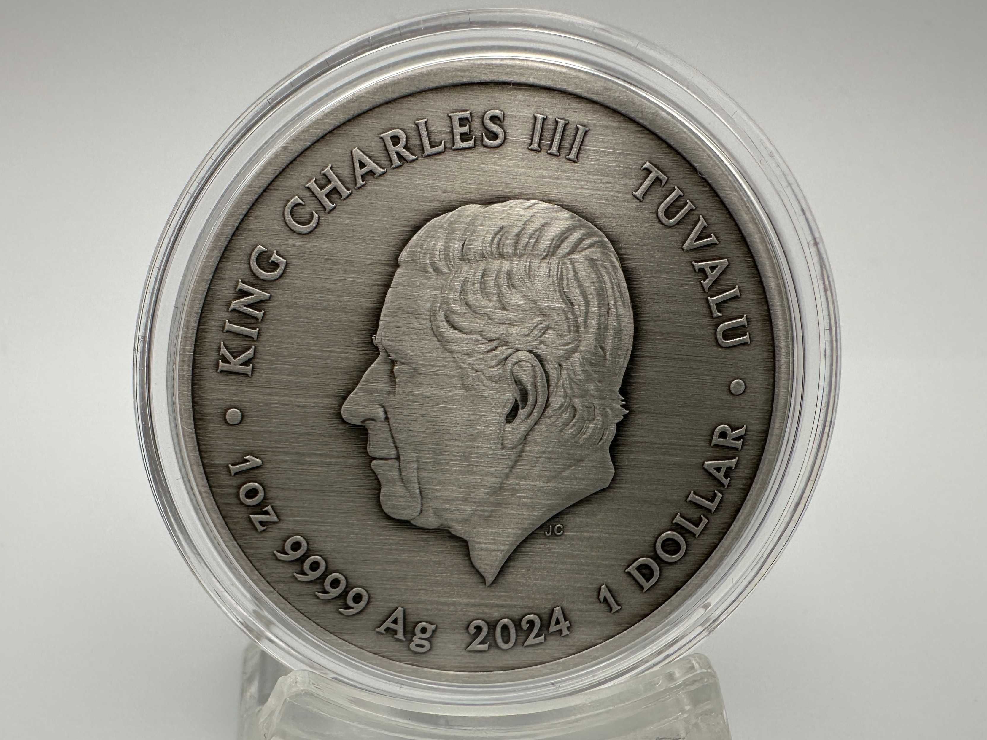 Тираж 1500 шт. Чорний прапор Perth Mint Тувалу Кінгстон