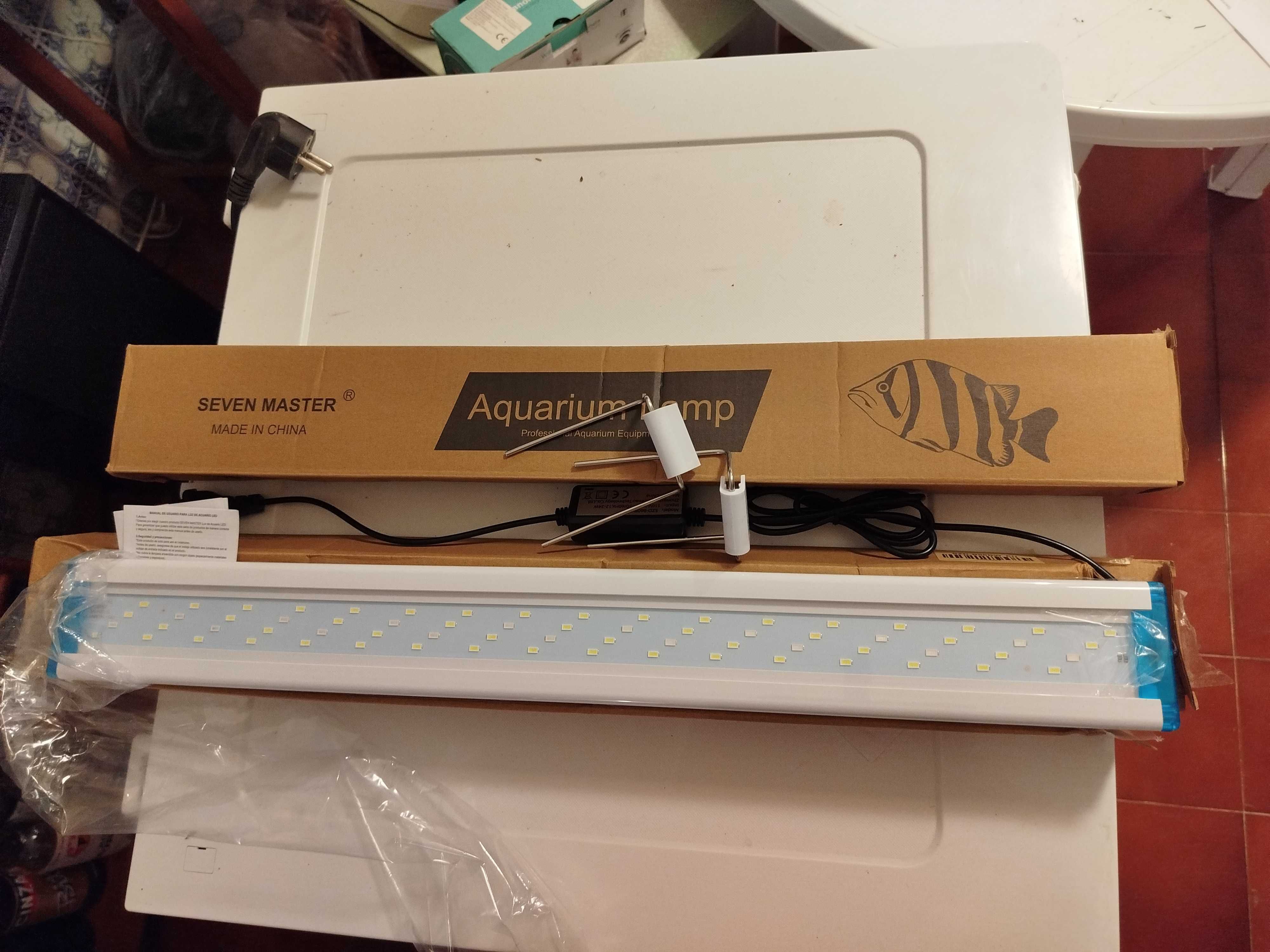 Iluminação aquário led 60 - 75 cm novo