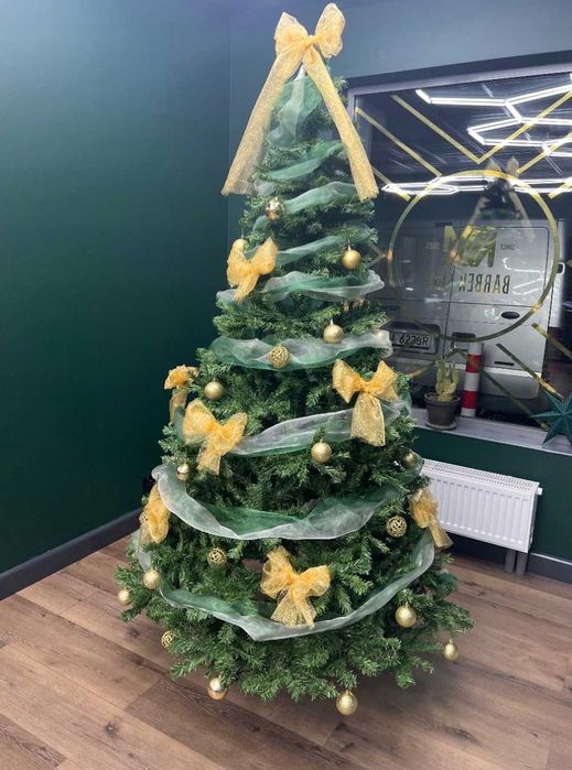 Choinka sztuczna diamentowa, duża świąteczna dekoracja 220 cm