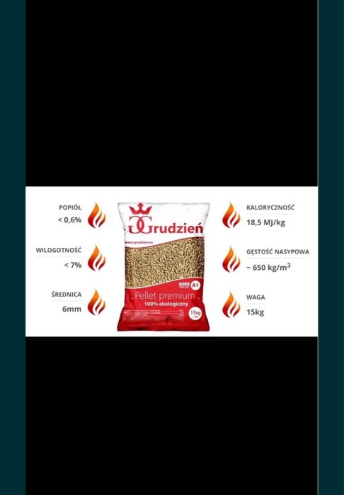 Pellet Premium GRUDZIEN olczyk Buk Swierk  Sosna dab wegiel ekogroszek