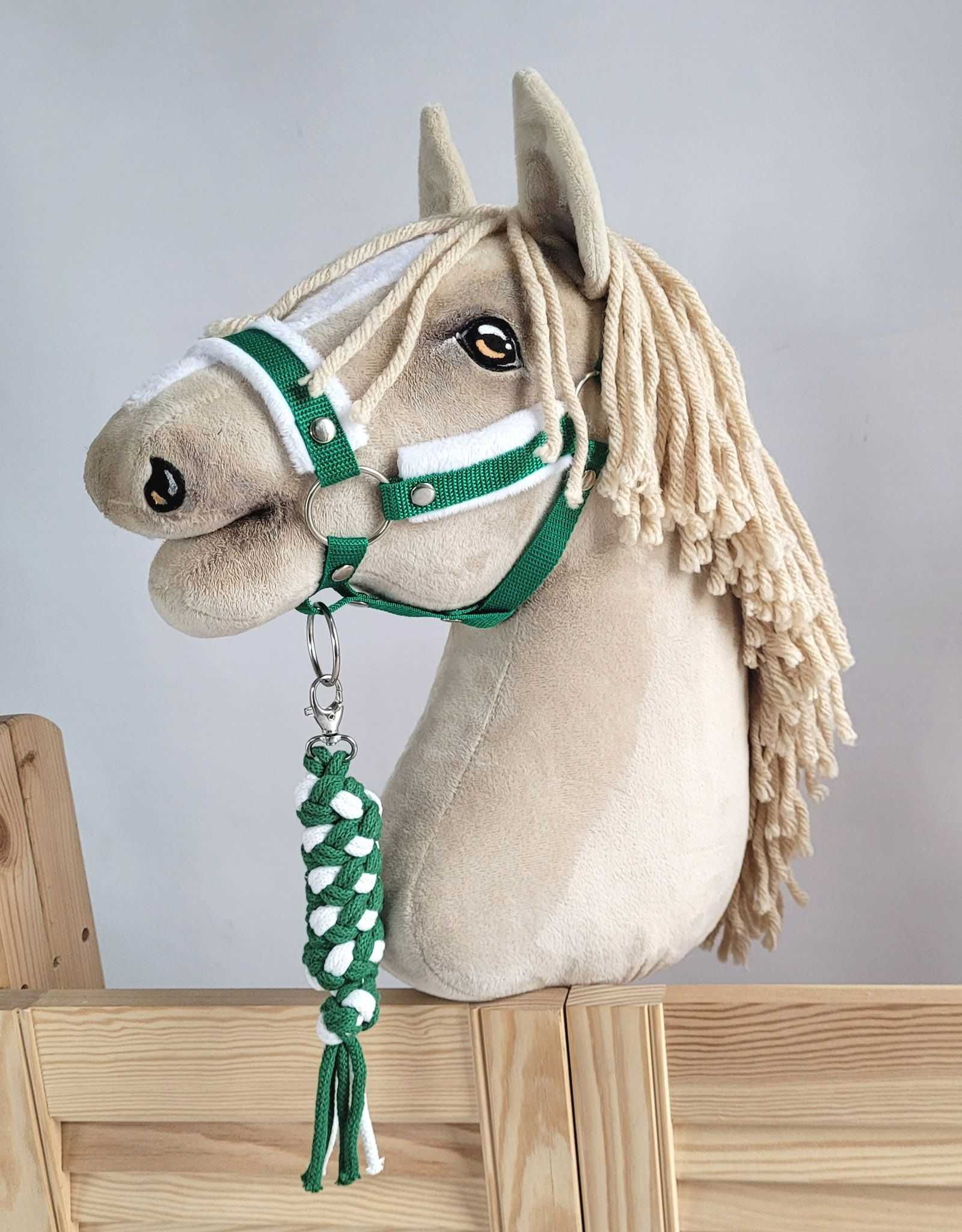Uwiąz dla Hobby Horse ze sznurka – biało-zielony!