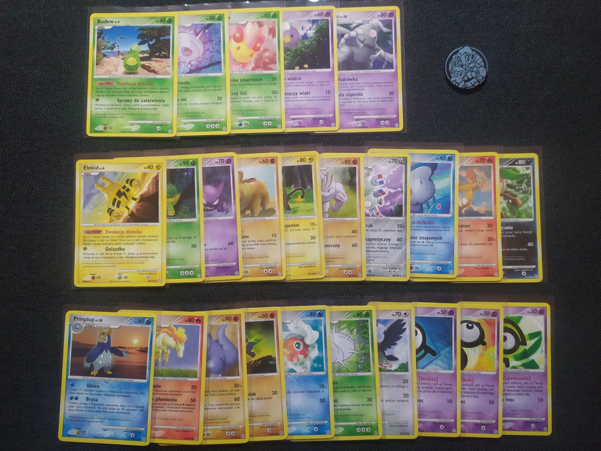 Kolekcja polskich kart Pokemon Diament i Perła