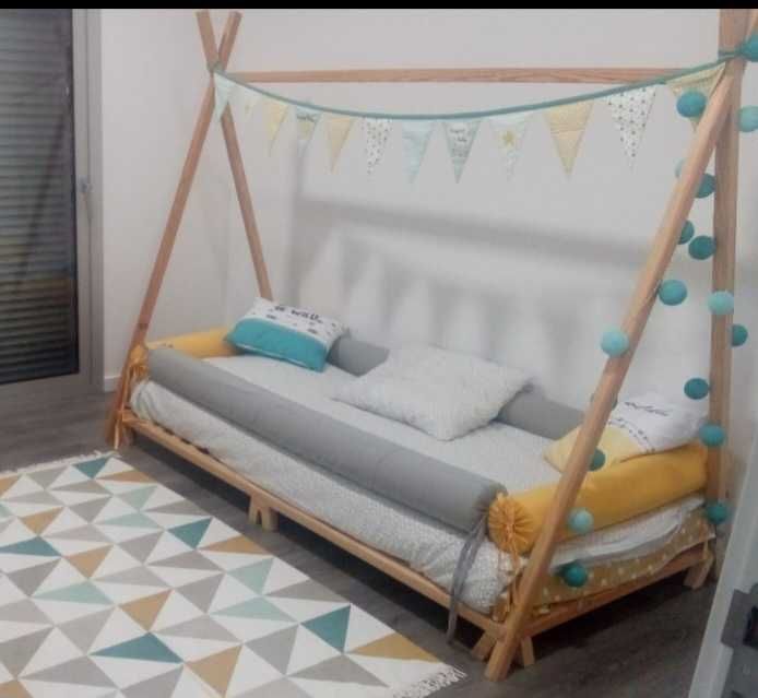 Cama cabana montessori + estrado