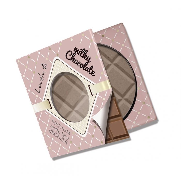 Lovely czekoladowy matowy bronzer do twarzy i ciała 9g