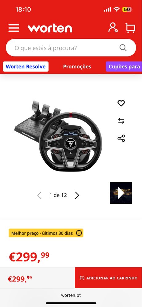 Volante com pedais Thrustmaster T248, manete e base
