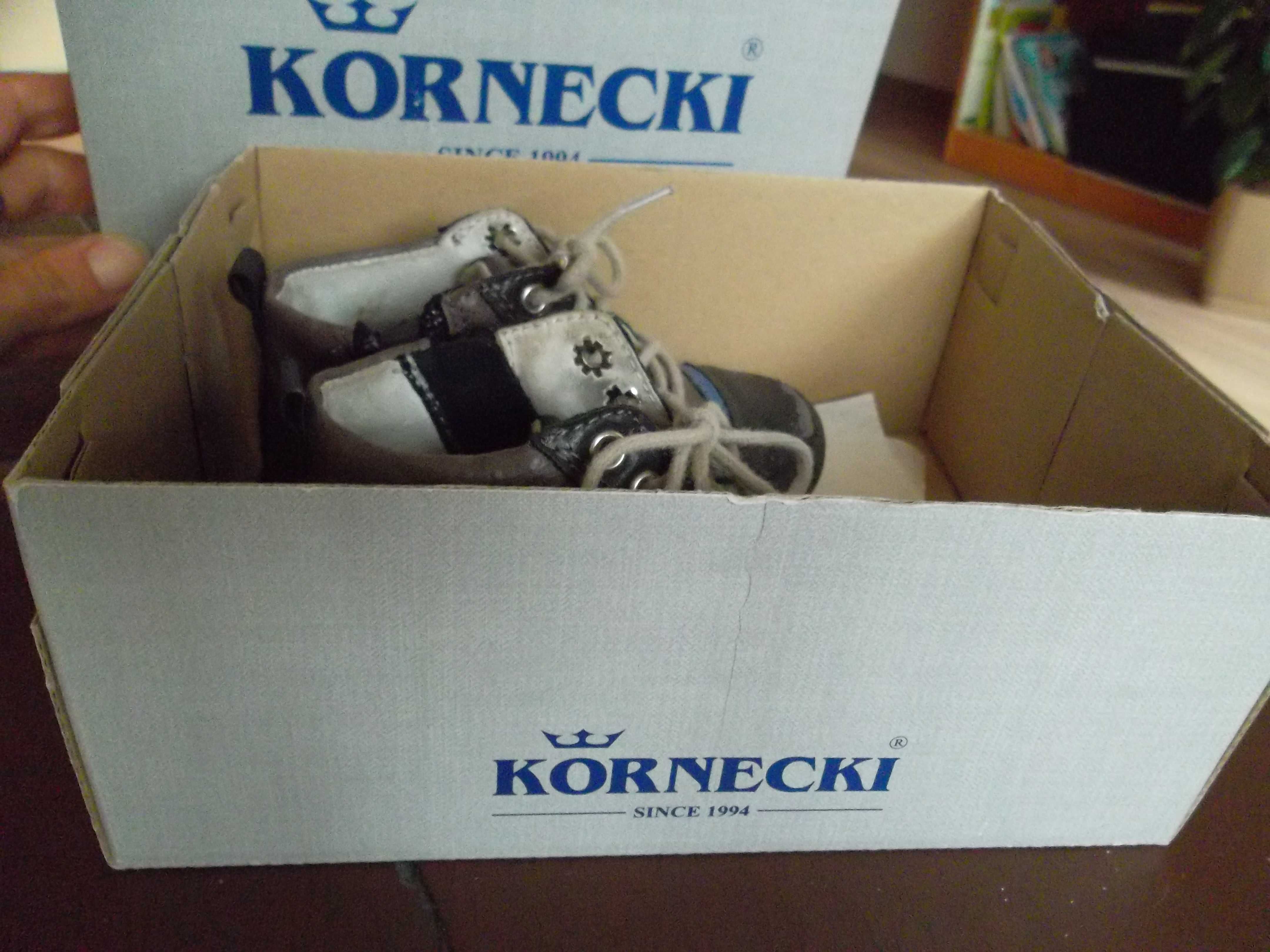 Skórzane półbuty dla chłopca Kornecki roz 21