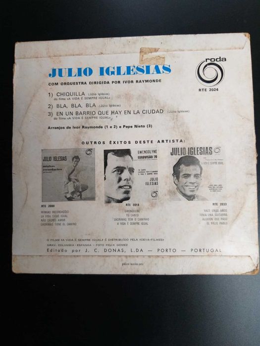 Single Vinil Julio Iglesias- Chiquilla