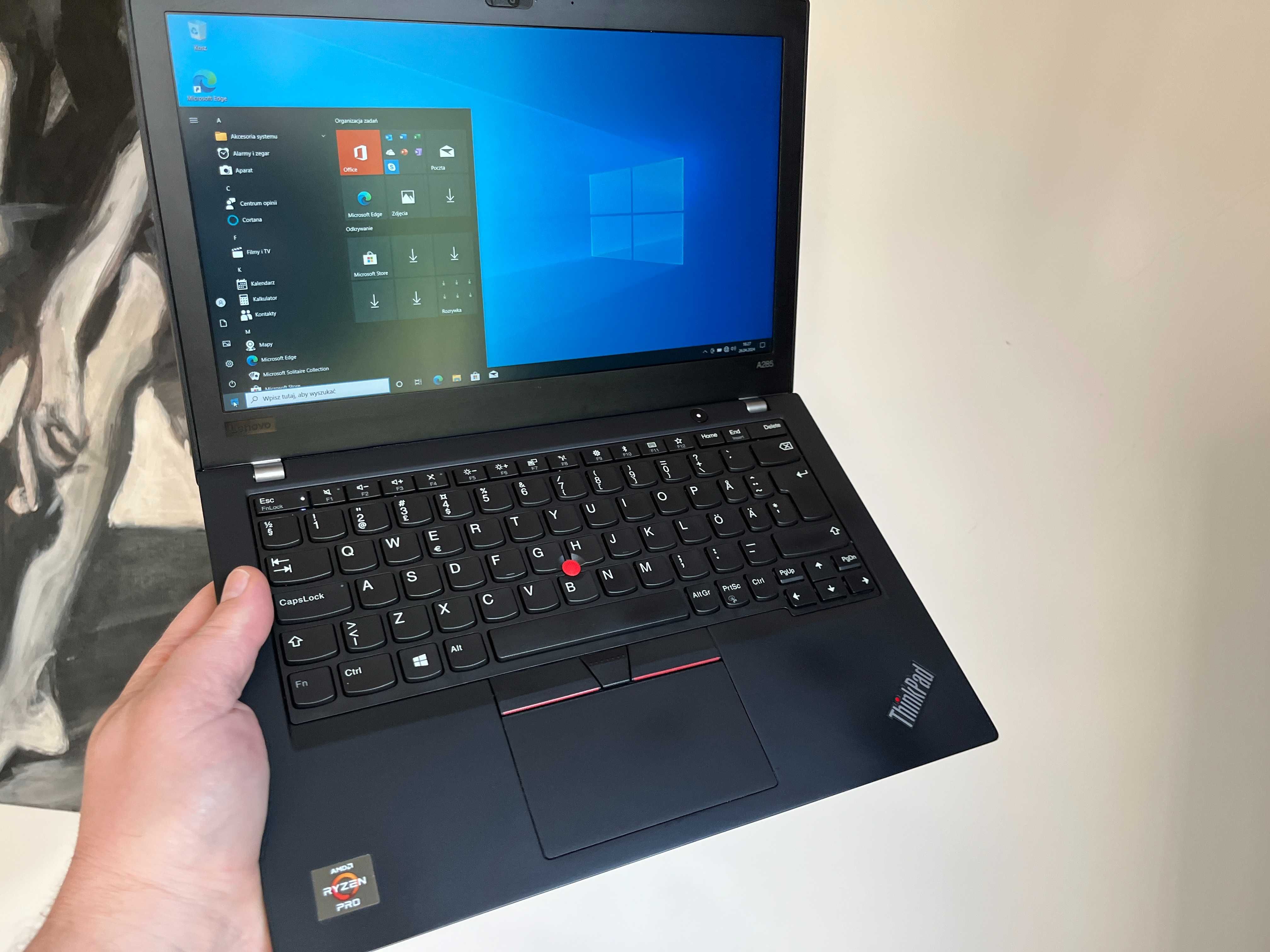 Laptop Lenovo ThinkPad A285 Ryzen 5 Pro 2500U 16/256GB 10P FV23%