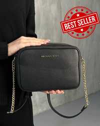 Michael Kors Jet Set Medium Logo Crossbody Bag Black