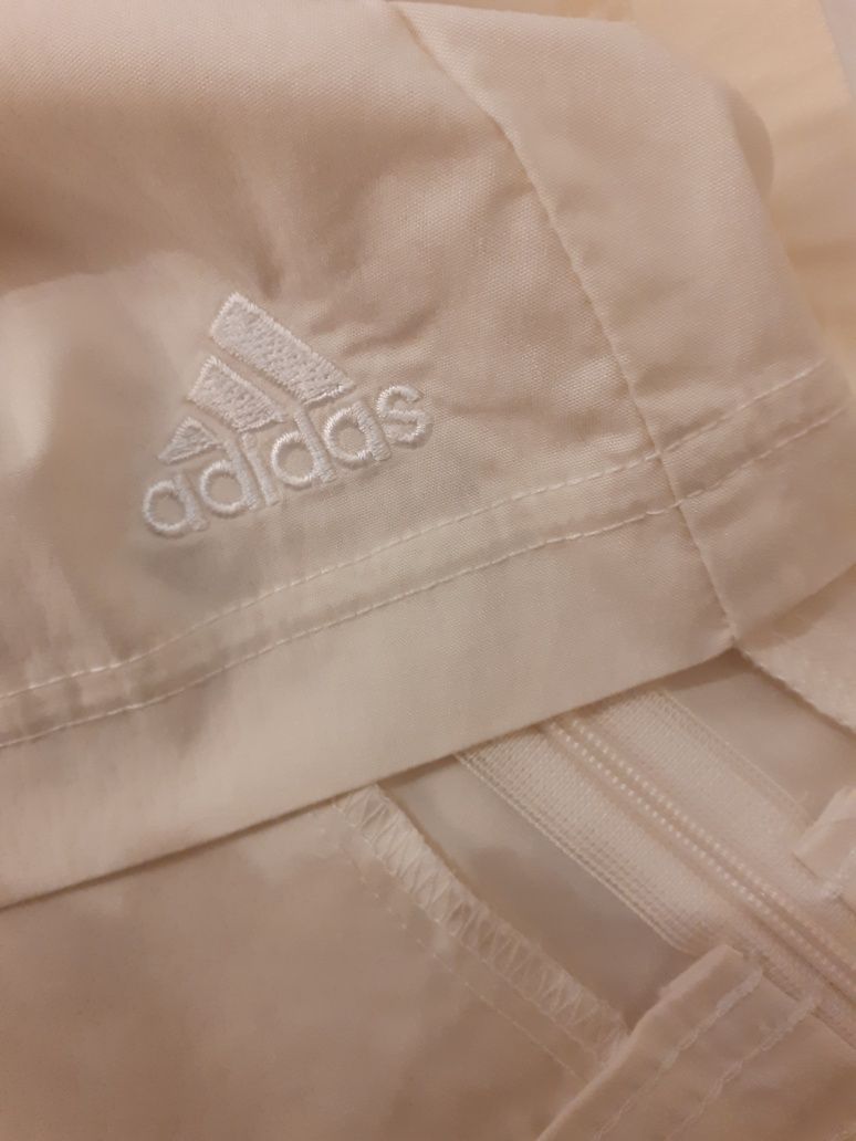 Y2k 90s cargo ecru sporty cotton pants Adidas Spodnie sportowe kremowe
