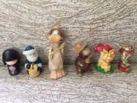 Коллекция 6 шт. миниатюр статуэтки фигурки животные разные Дед Мороз