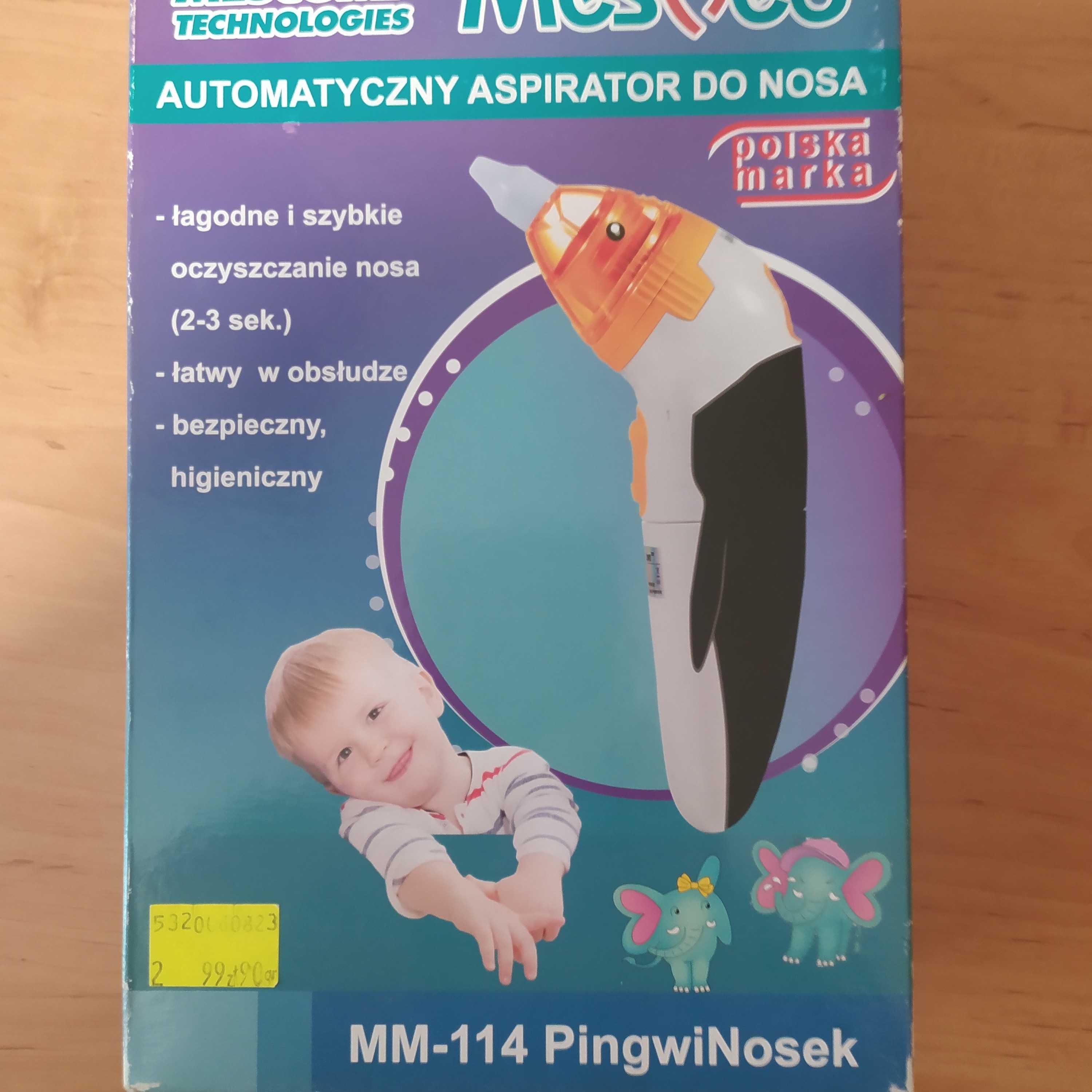 Automatyczny aspirator do nosa dla dzieci.