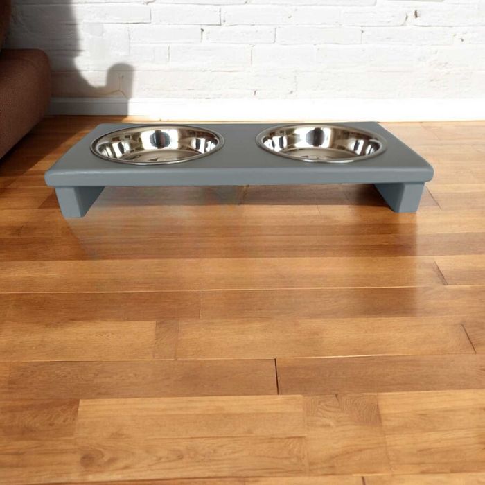 Stojak na miski dla kotów krótkopyskich lub psów szczeniąt 2x 0,3l