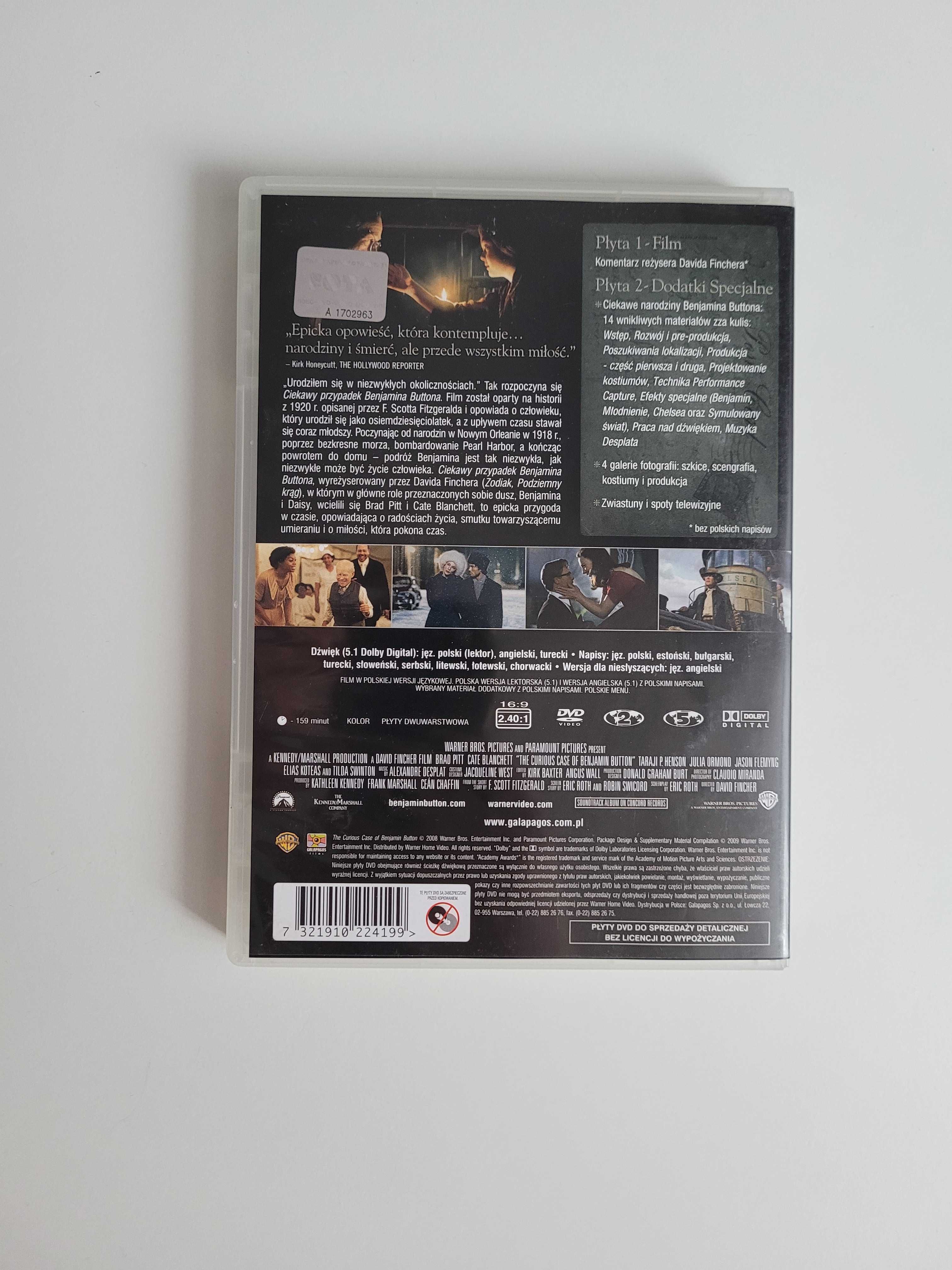 Film DVD Ciekawy Przypadek Benjamina Buttona