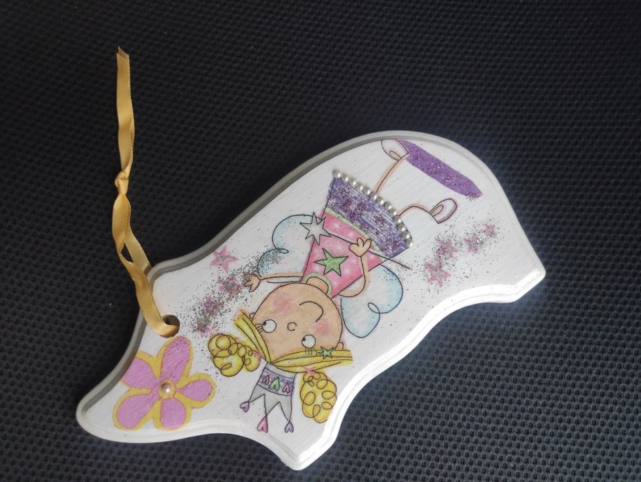Ozdobna deska do krojenia Decoupage 13x24cm piękna!