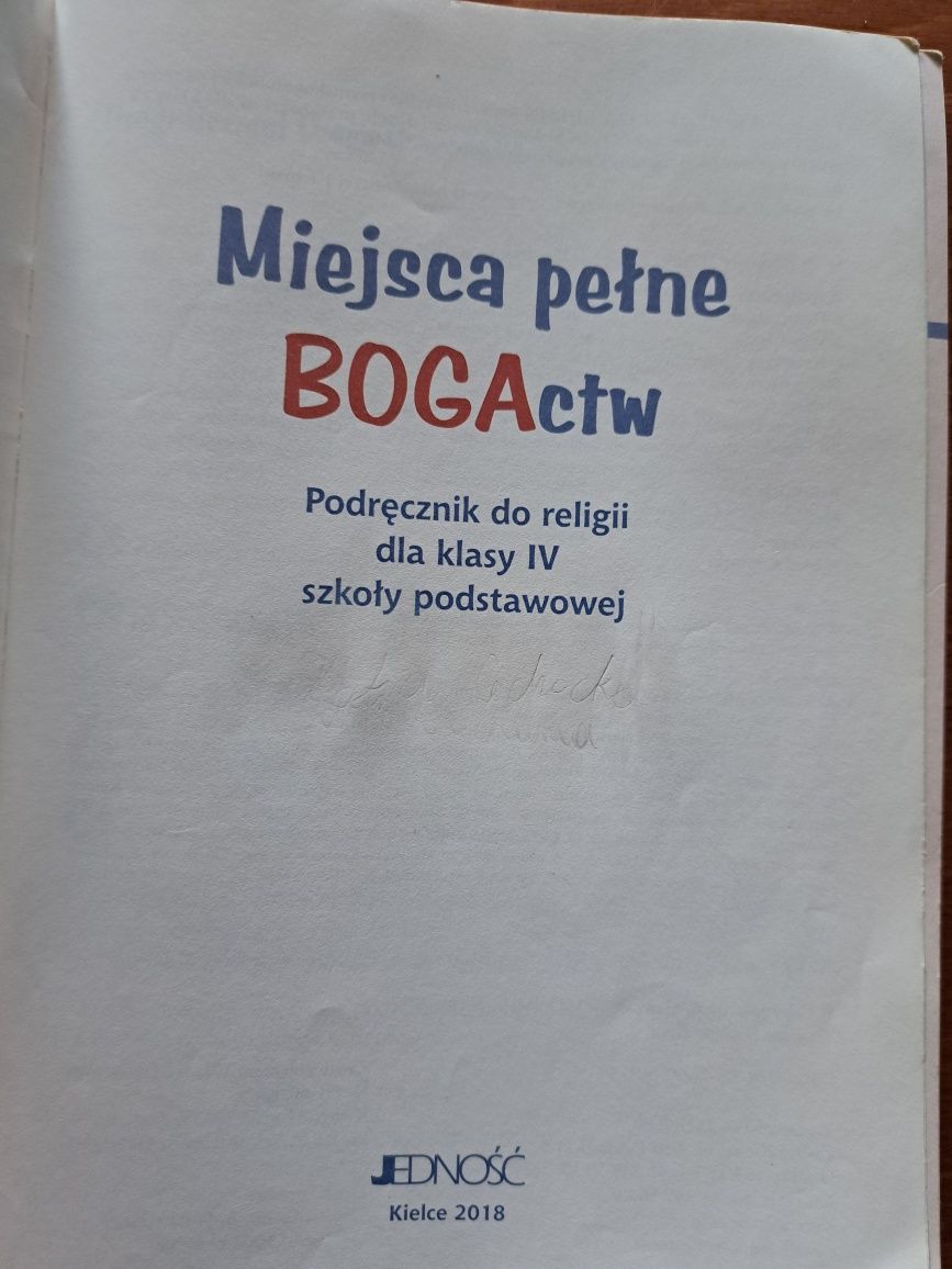 Podręcznik do religii dla kl. 4 "Miejsce pełne BOGActw"