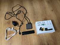 Dekoder STB Apollo IP 4K F3314, zestaw pilot i kable jak nowe.