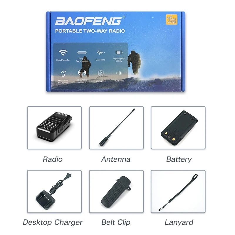 Рація Baofeng UV-16 Plus + кабель Type-C
