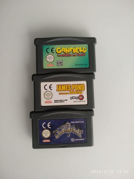 Gameboy James pond Garfield Game Boy advance SP color ps