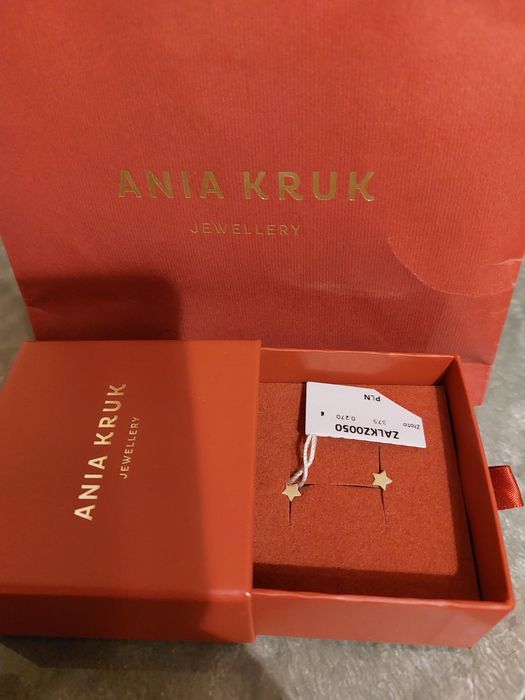 Złote kolczyki gwiazdki 375 Ania Kruk