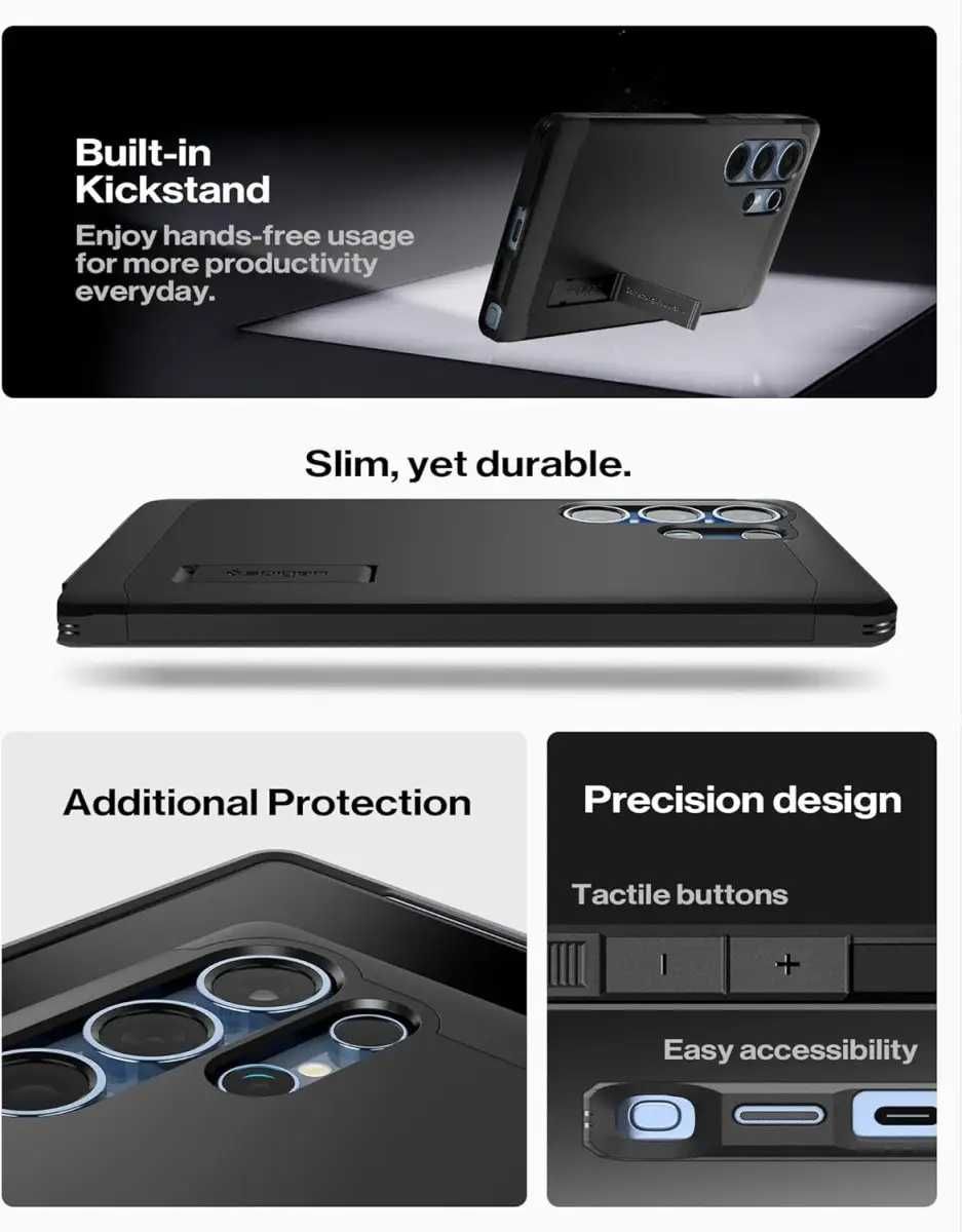 Чехол Spigen Tough Armor AI MagFit для Samsung Galaxy S25 Ultra Black