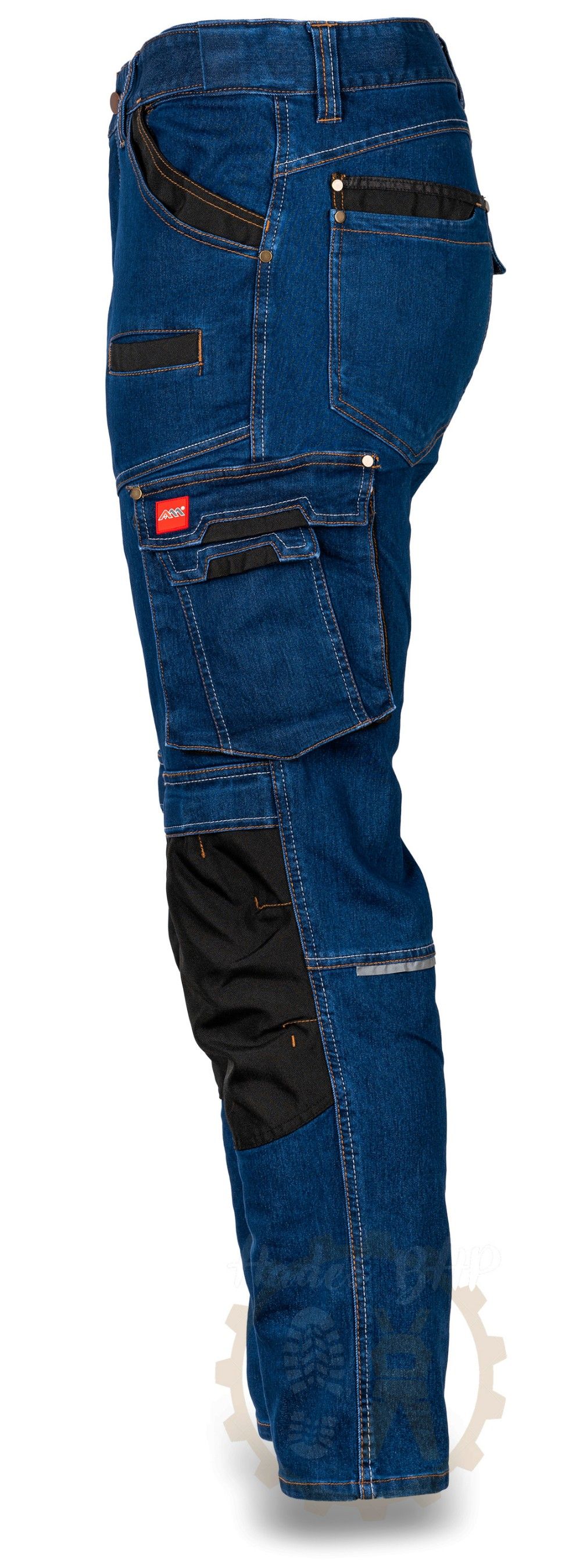 SPODNIE ROBOCZE do pasa jeans stretch elastyczne slim mocne BHP 46 / S