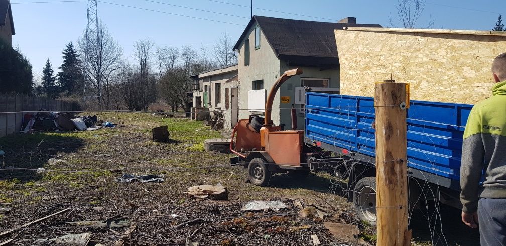 Wycinka drzew przycinka karczowanie działek rębak