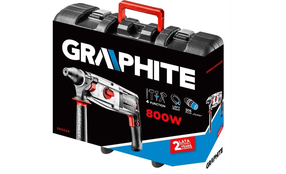 Młotowiertarka Udarowa Graphite 58G529 - 800W + WalizkaWYSYŁKA GRATIS!