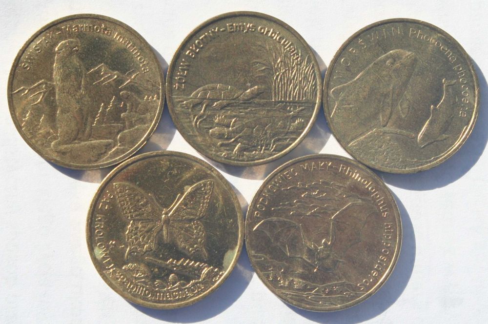 Kolekcja dwuzłotówek okolicznościowych z serii Zwierzęta Świata