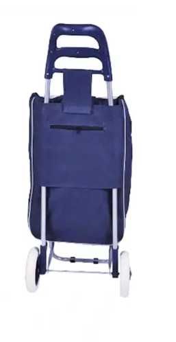 Хозяйственная дорожная сумка с металлическим каркасом 93×34 см, синяя
