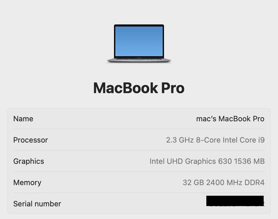 MacBook Pro 15 2019 i9 32Gb 512Gb Radeon Vega 20 4Gb