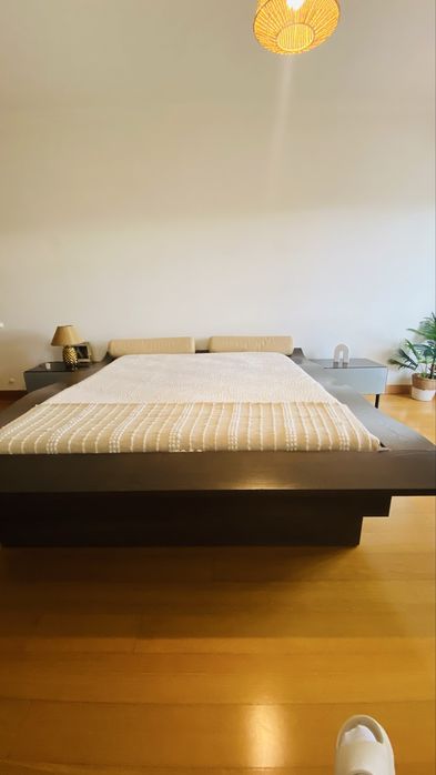 Cama casal Interforna em madeira/fabrico Portugal