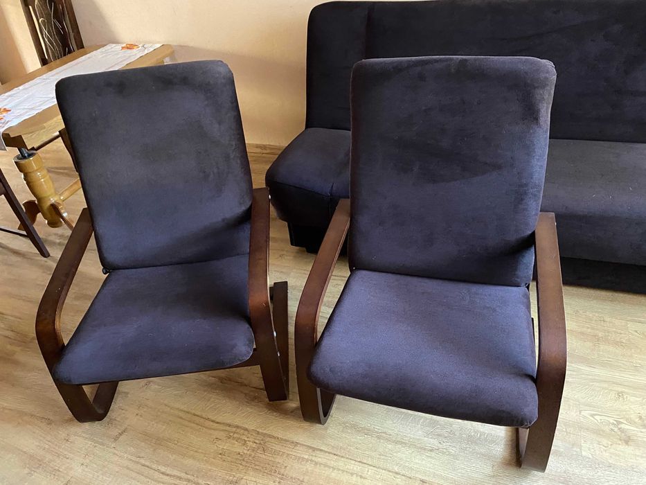 Fotele na płozach, gięte