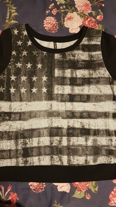 Bluza dresówka motyw flagi New Yorker