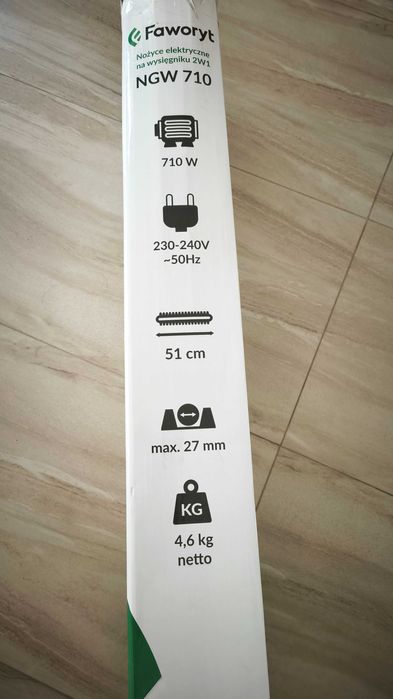 Nożyce elektryczne na wysięgniku 2w1 NGW 710 piła do żywopłotu krzaków