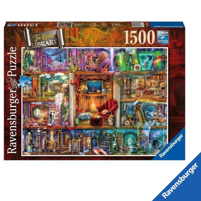 Ravensburger Puzzle Premium 1500 Elementów Bogata Biblioteka Układanka