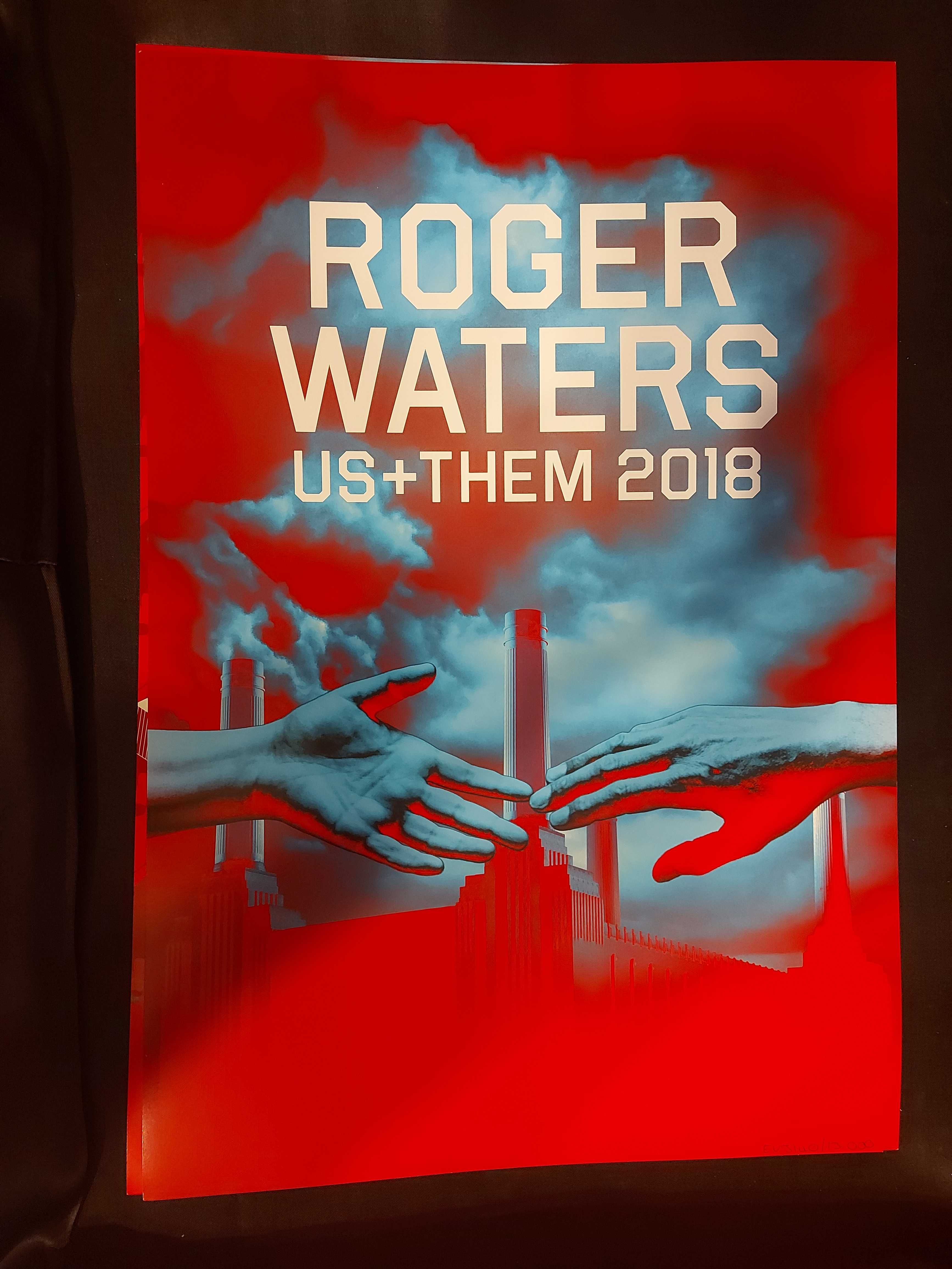 Plakaty z koncertu Roger Waters 2018 Us+Them