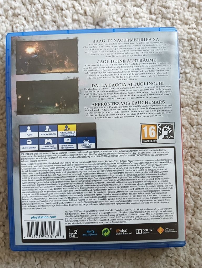 Bloodborne	Jogo PS4	Playstation 4		Como novo!