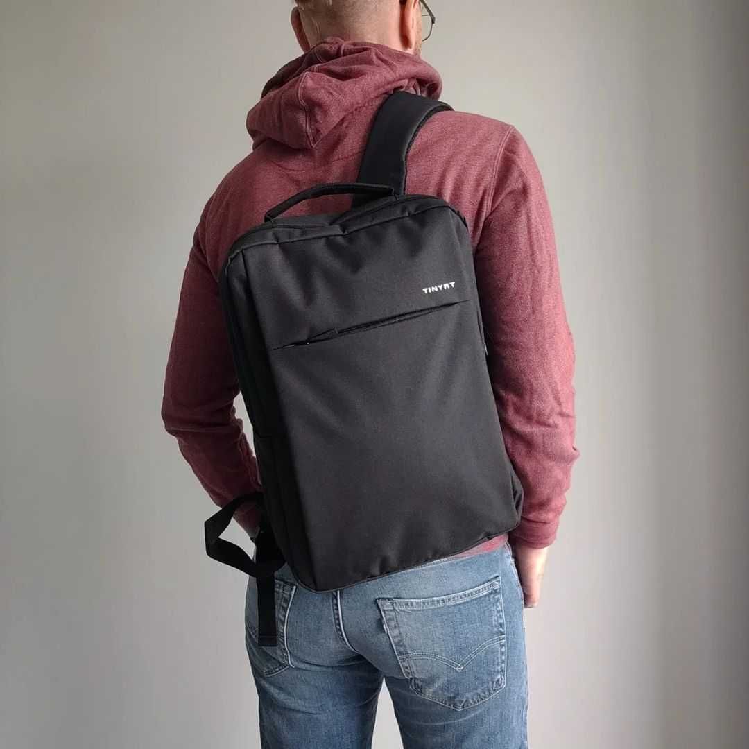 540 Чорний рюкзак для ноутбука 15,6 дюймів, зручний в подорожах